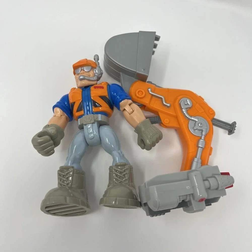 Rescue Heroes Construction Digger RIP ROCKEFELLER Action Figure TOY‎ 1998